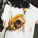 See Thru |Clear PVC Transparent Fanny Pack Waist Bag Unisex Travel Phone Belt Bag Pouch  PVC Chest Bag Ladies