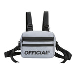 Officially Buckled-In REFLECT|Street Style Reflective Chest Multi-function Vest Function Tactical Chest Rig Bag Reflective Waist Bag Packs