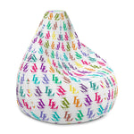 LL RainBow Drip All-Over Print Bean Bag Chair w/ filling